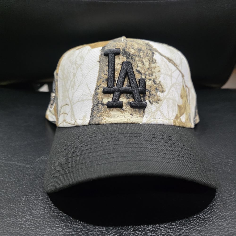 New Era LA Logo Camo and Black Hat